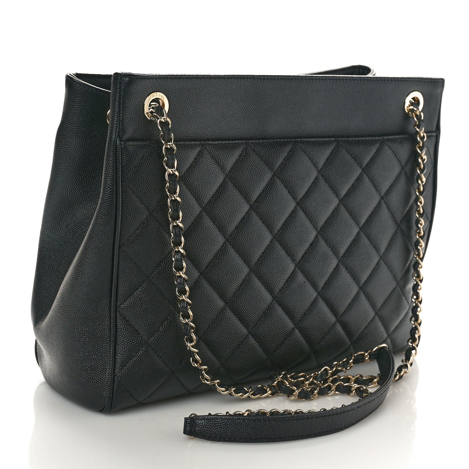 Chanel Caviar Quilted In Out Flap Shopping Tote Black 3 of 10