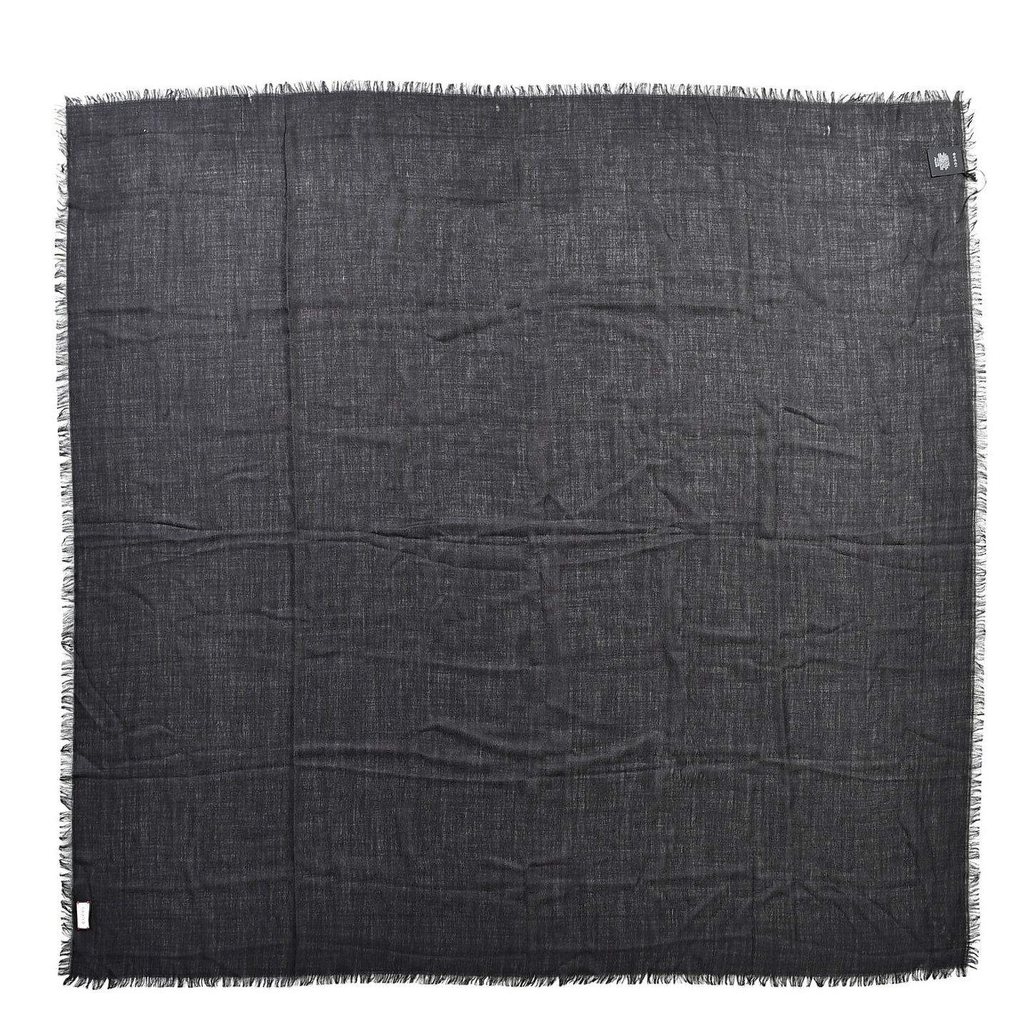 Wool Silk GG Monogram Ghili Shawl Black