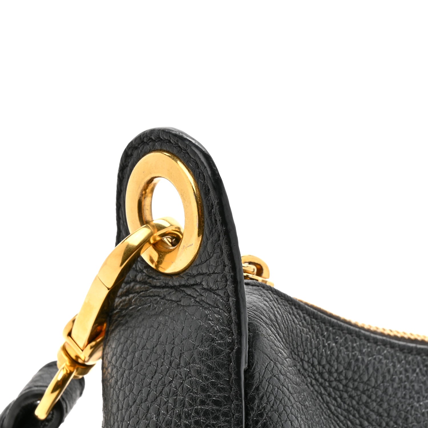 Prada Vitello Phenix Zippered Messenger Hobo Black 1797079