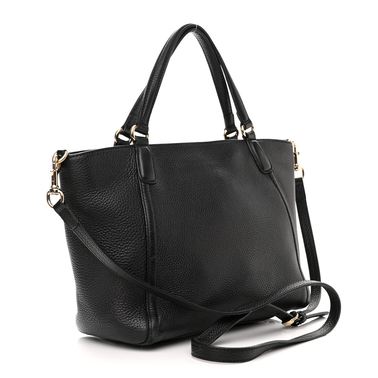 Gucci Pebbled Calfskin Small Soho Top Handle Bag Black 3 of 24
