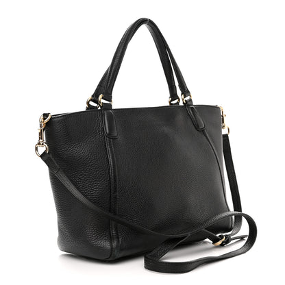 Gucci Pebbled Calfskin Small Soho Top Handle Bag Black 3 of 24