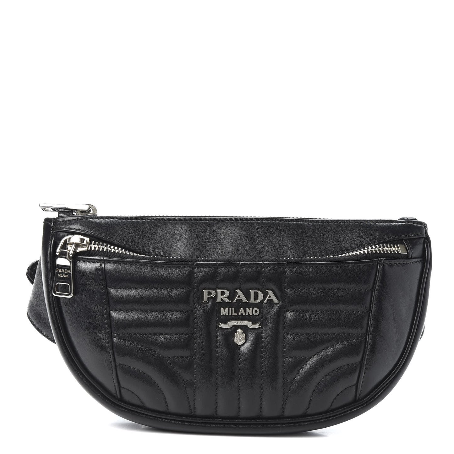 Soft Calfskin Impunture Diagramme Belt Bag Black