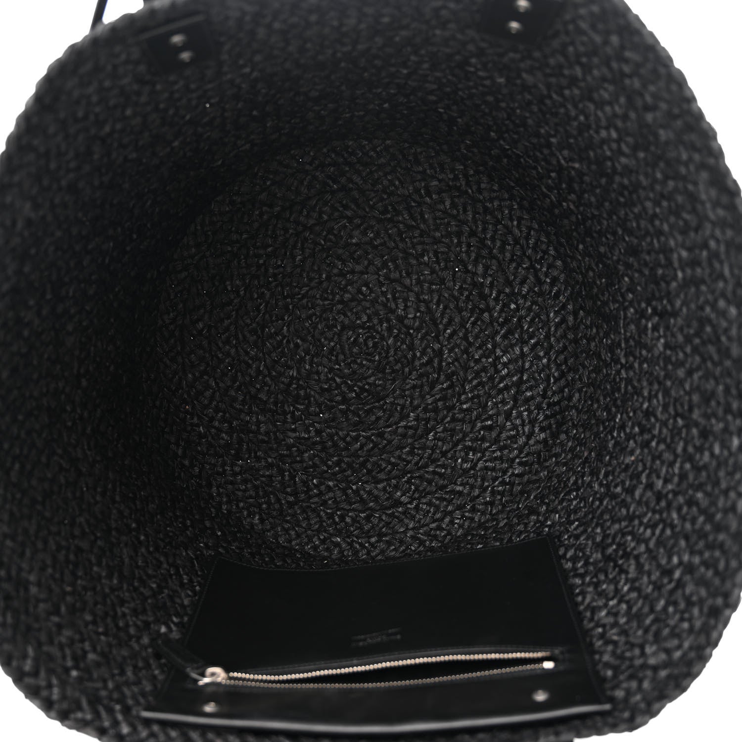 Saint Laurent Raffia Medium Panier Bag Black 5 of 9