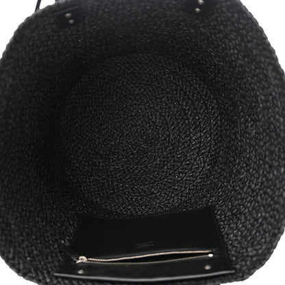 Saint Laurent Raffia Medium Panier Bag Black 5 of 9