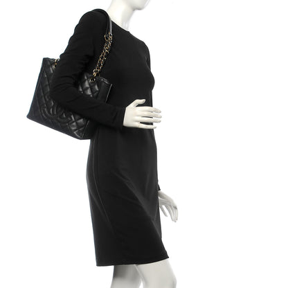 Chanel Caviar Quilted Petit Shopping Tote PST Black 2 of 10