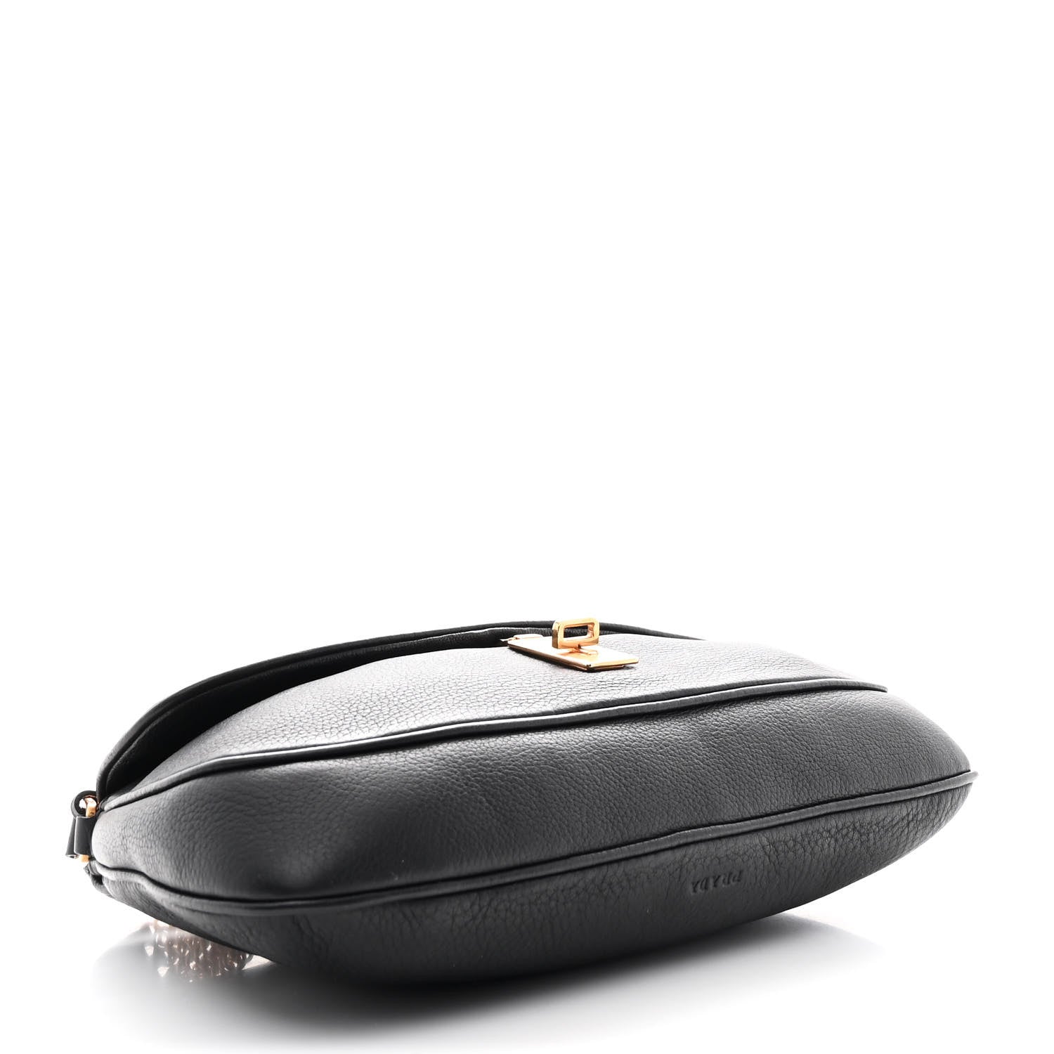 Prada Calfskin Chain Strap Shoulder Bag Black 4 of 12