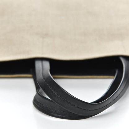 Celine Canvas Lambskin Vertical Bi-Color Cabas Black 10 of 12