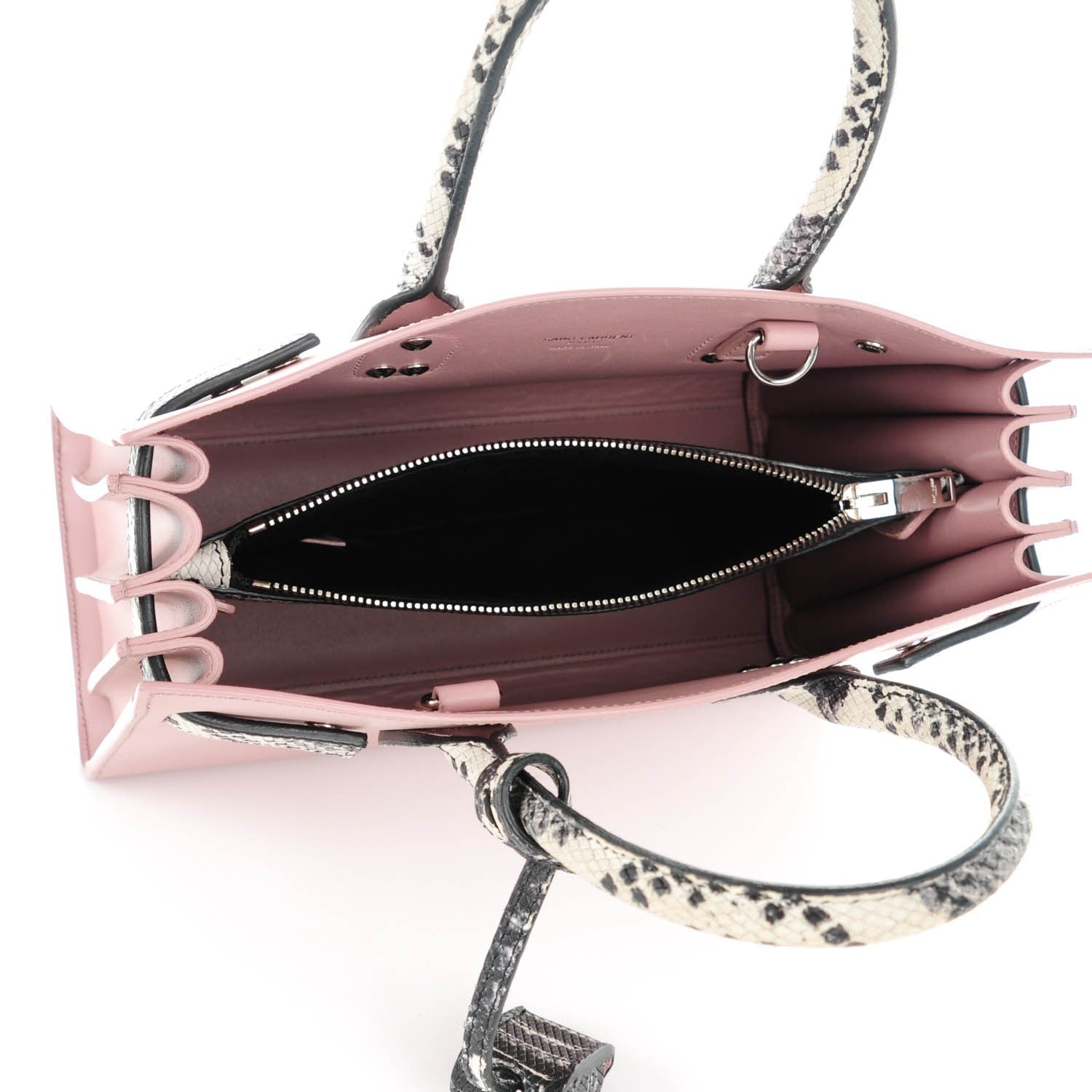 Saint Laurent Calfskin Embossed Python Baby Sac De Jour Powder Pink 5 of 7