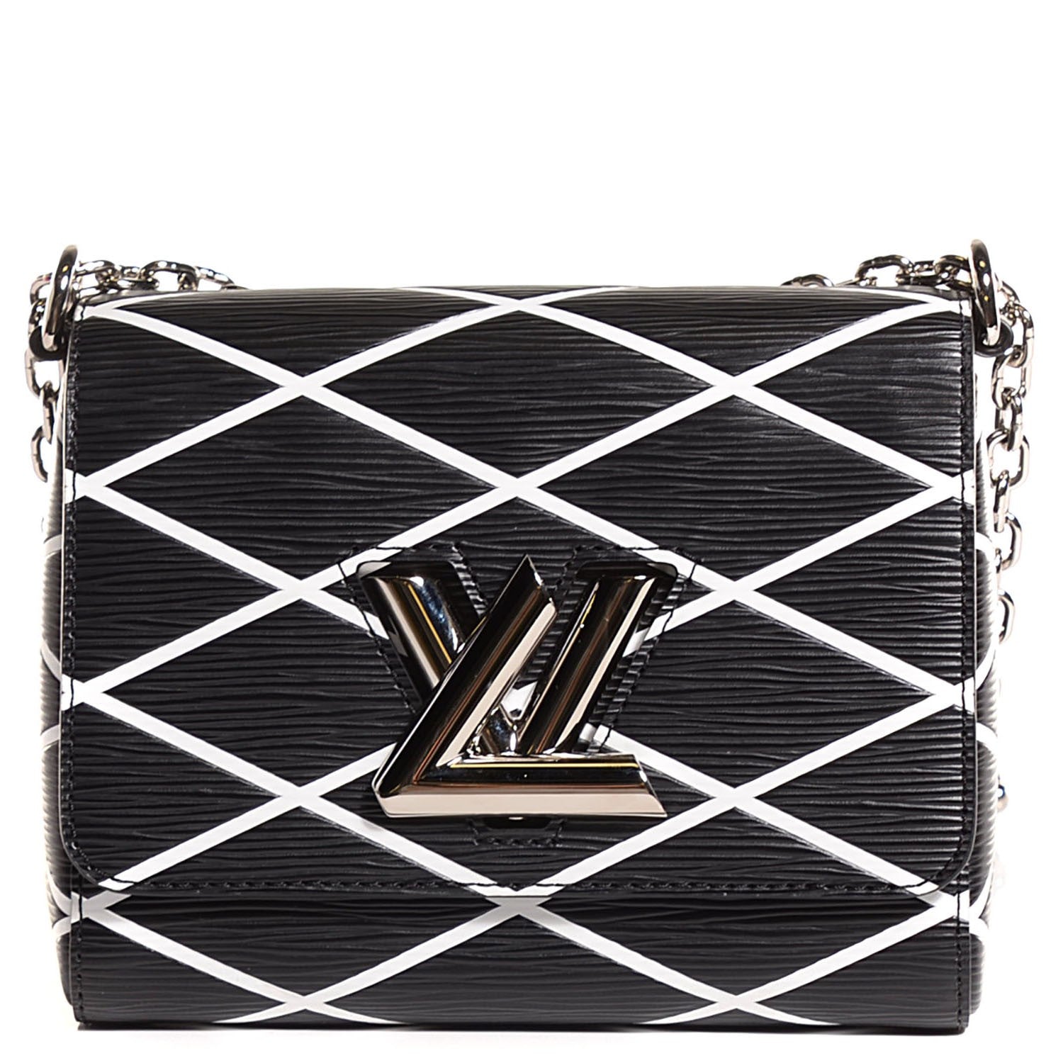 Louis Vuitton Epi Malletage Twist Shoulder Bag MM Black 1 of 7