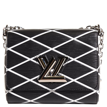 Louis Vuitton Epi Malletage Twist Shoulder Bag MM Black 1 of 7