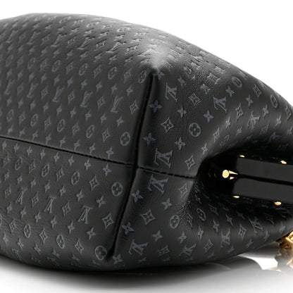 Louis Vuitton Calfskin Nanogram Embossed Clutch Black 9 of 9