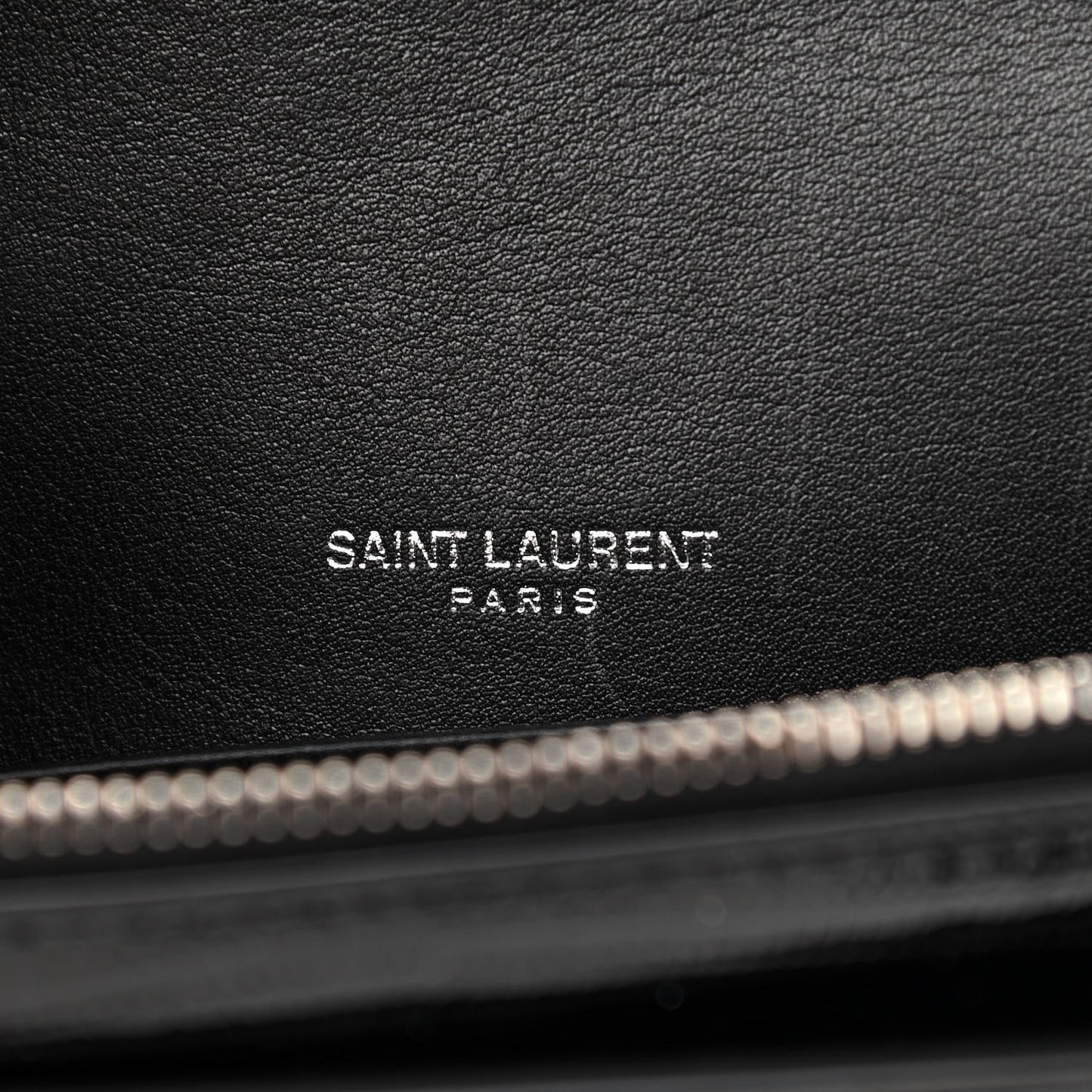 Calfskin Lizard Embossed Monogram Sunset Chain Wallet Black