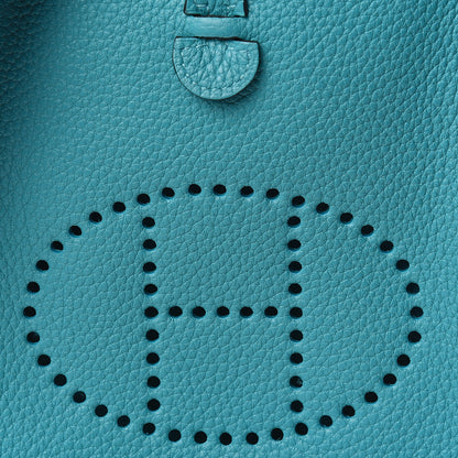 Hermes Taurillon Clemence Amazone Evelyne TPM Turquoise Colvert 10 of 11