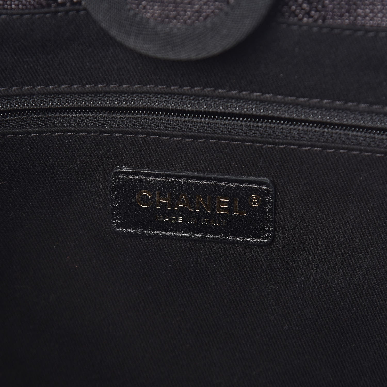 Chanel Mixed Fibers Striped Small Deauville Tote Navy Blue 6 of 11