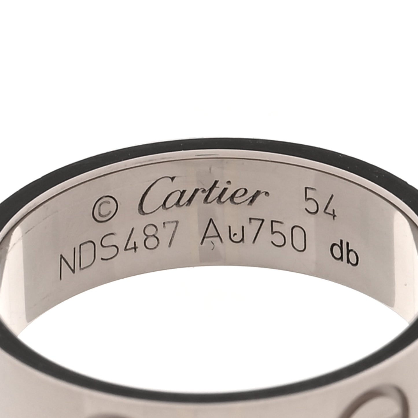 18K White Gold 5.5mm LOVE Ring 54 7