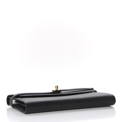 Hermes Epsom Kelly Longue Wallet Black 4 of 7
