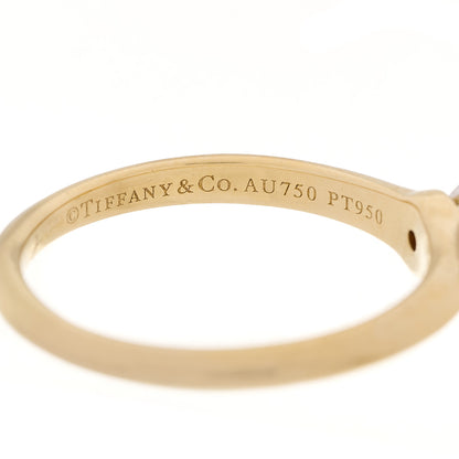 Tiffany 18K Yellow Gold Platinum Diamond .70ct Solitaire Engagement Ring 56 7.5 5 of 7