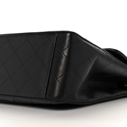 Chanel Lambskin Quilted XL Jumbo Single Flap Black 9 of 16
