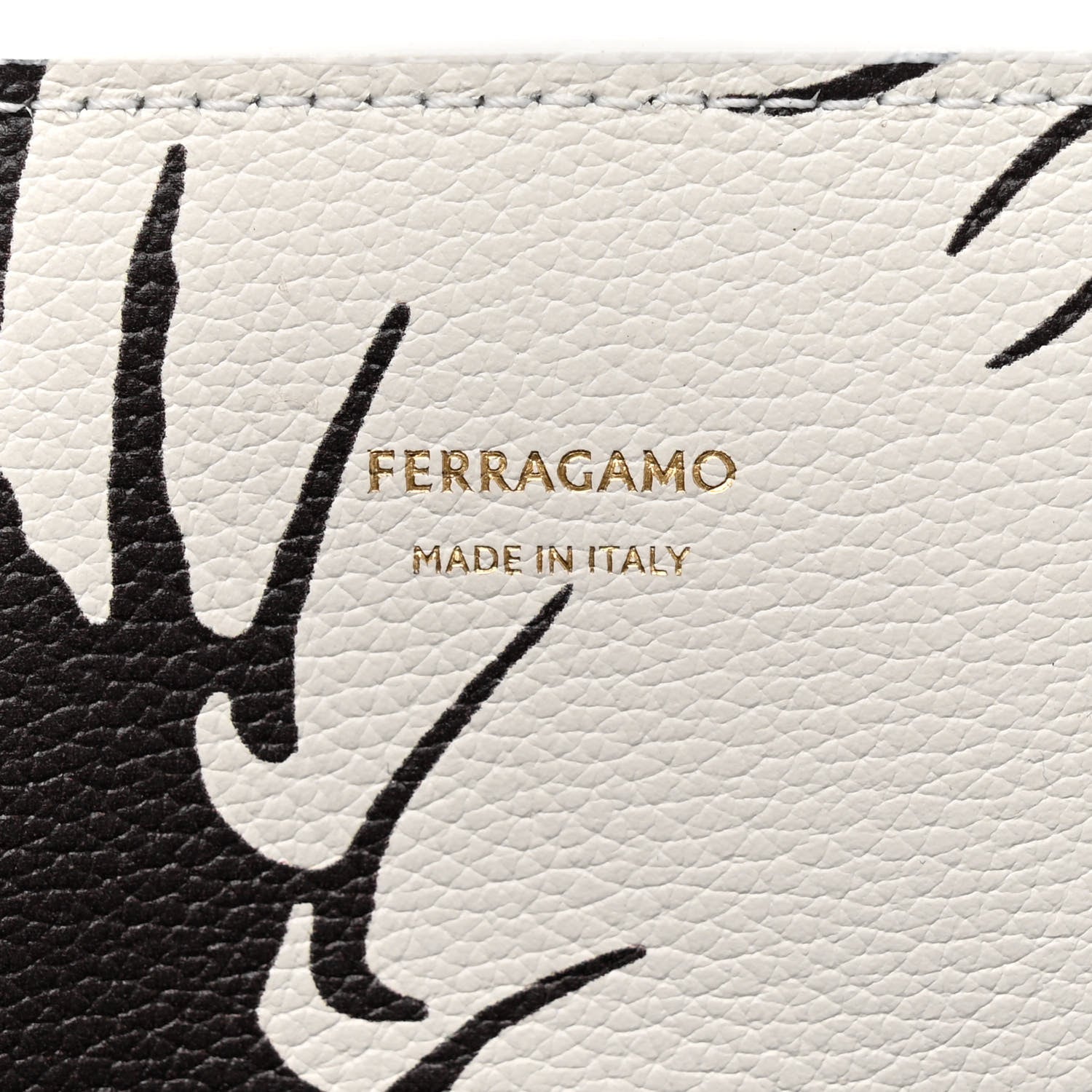 Salvatore Ferragamo Natural Grain Calfskin Venus Print Small Hug Bag Optic White Testa Di Moro 6 of 9