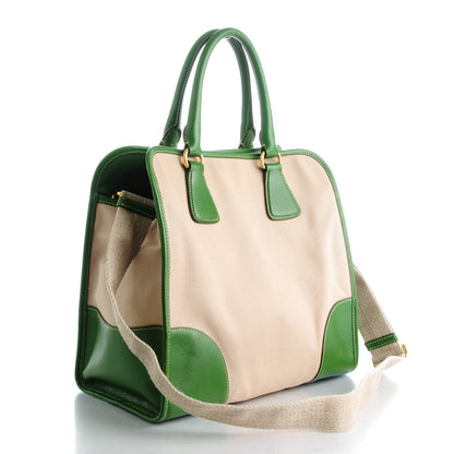 Prada Canapa Saffiano Shopping Tote Corda Larice 3 of 9