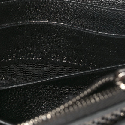 Balenciaga Strass Suede Allover Logo Hourglass Chain Bag Silver Black 7 of 10