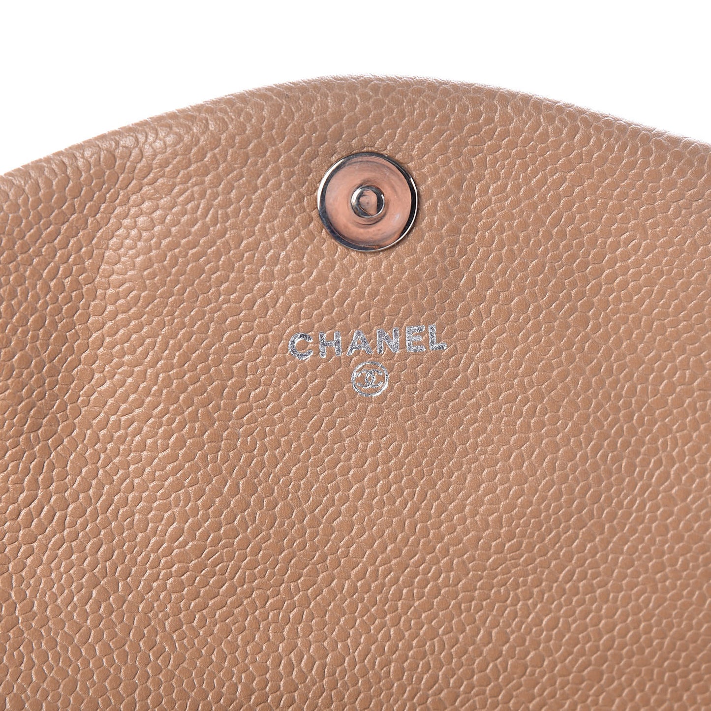 Caviar Half Moon Wallet On Chain WOC Dark Beige