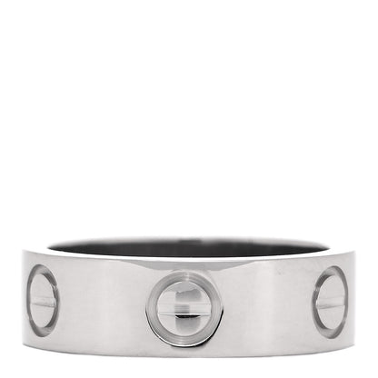 Cartier 18K White Gold 5.5mm LOVE Ring 49 4.75 1 of 5