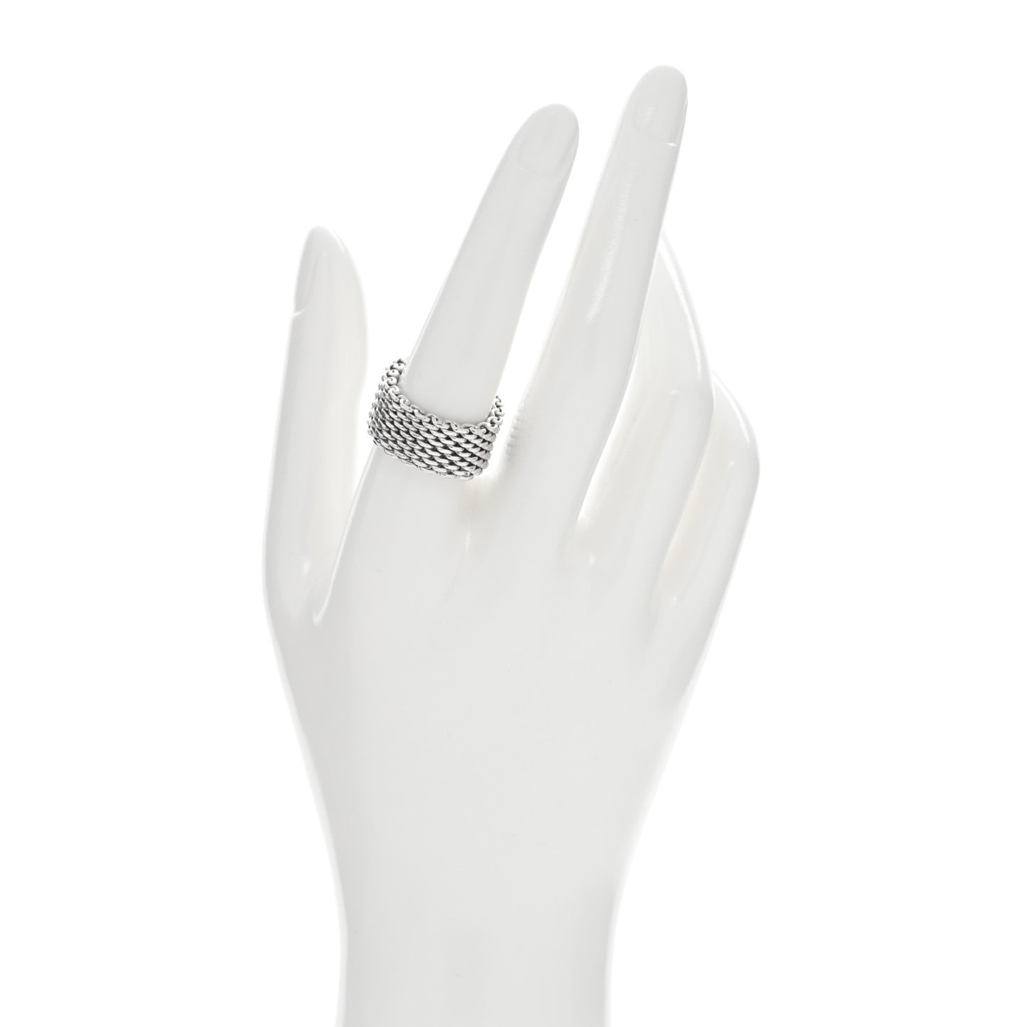 Sterling Silver Somerset Mesh Ring 58 8.25