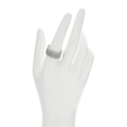 Tiffany Sterling Silver Somerset Mesh Ring 58 8.25 2 of 4
