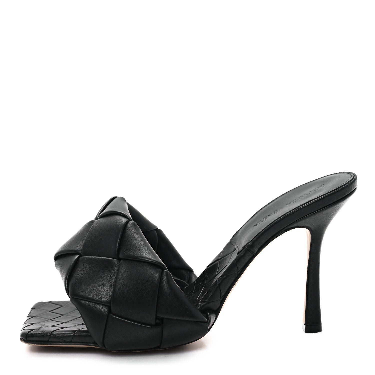 Bottega Veneta Nappa Maxi Intrecciato Lido Mule Sandals 40 Black 1 of 10