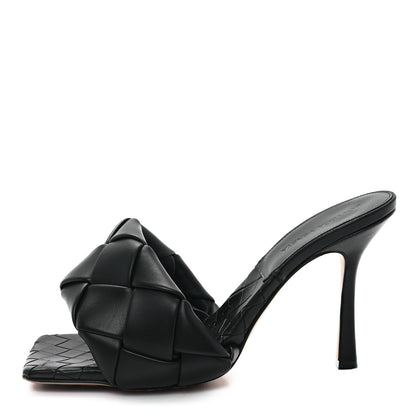 Bottega Veneta Nappa Maxi Intrecciato Lido Mule Sandals 40 Black 1 of 10