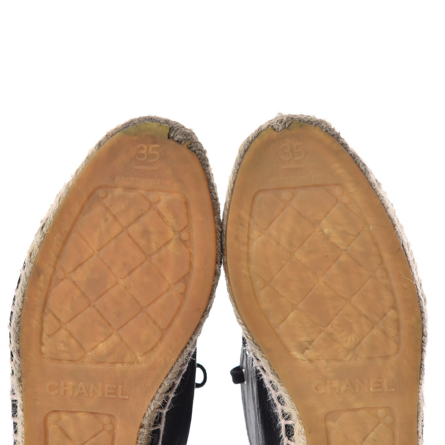 Lambskin Canvas Cap Toe Lace Up Espadrilles 35 Black