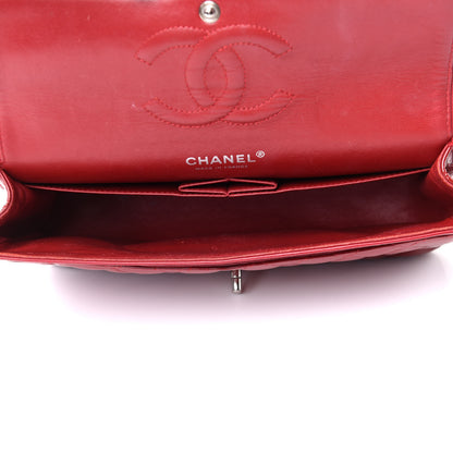 Chanel Patent Calfskin Quilted Medium Double Flap Dark Red 5 of 13