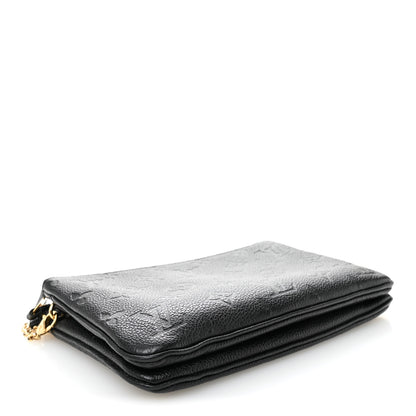Louis Vuitton Empreinte Double Zip Pochette Black 4 of 13