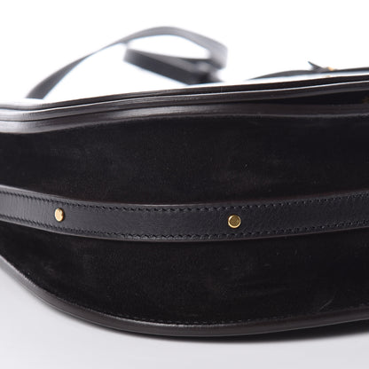 Chloe Calfskin Suede Medium Nile Bracelet Bag Black 5 of 9
