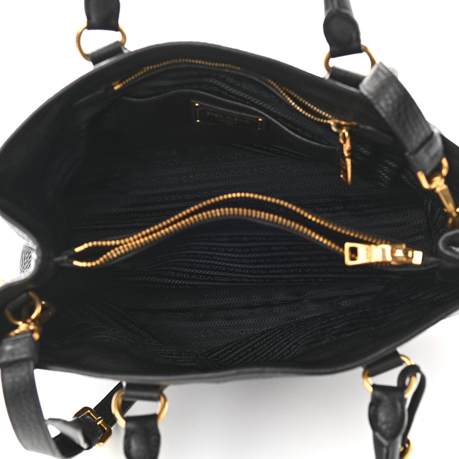 Prada Vitello Daino Tote Black 4 of 8