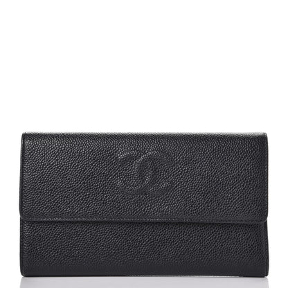 Chanel Caviar Timeless CC Flap Wallet Black 1 of 9