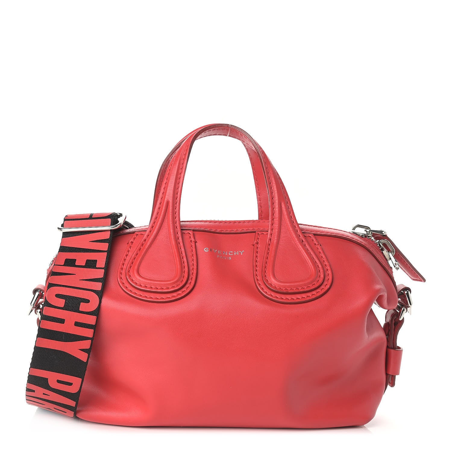 Givenchy Calfskin Micro Nightingale Logo Strap Red 1 of 13