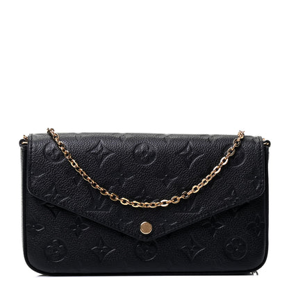 Louis Vuitton Empreinte Pochette Felicie Chain Wallet Black 1 of 4