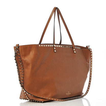 Valentino Garavani Vitello Large Rockstud Crossbody Tote Light Cuir 4 of 13
