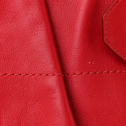 Salvatore Ferragamo Calfskin Chain Gancini Shoulder Bag Red 10 of 12