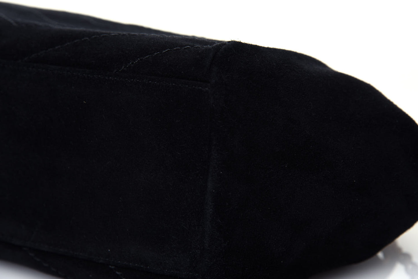Suede Chevron Monogram Small Nolita Black