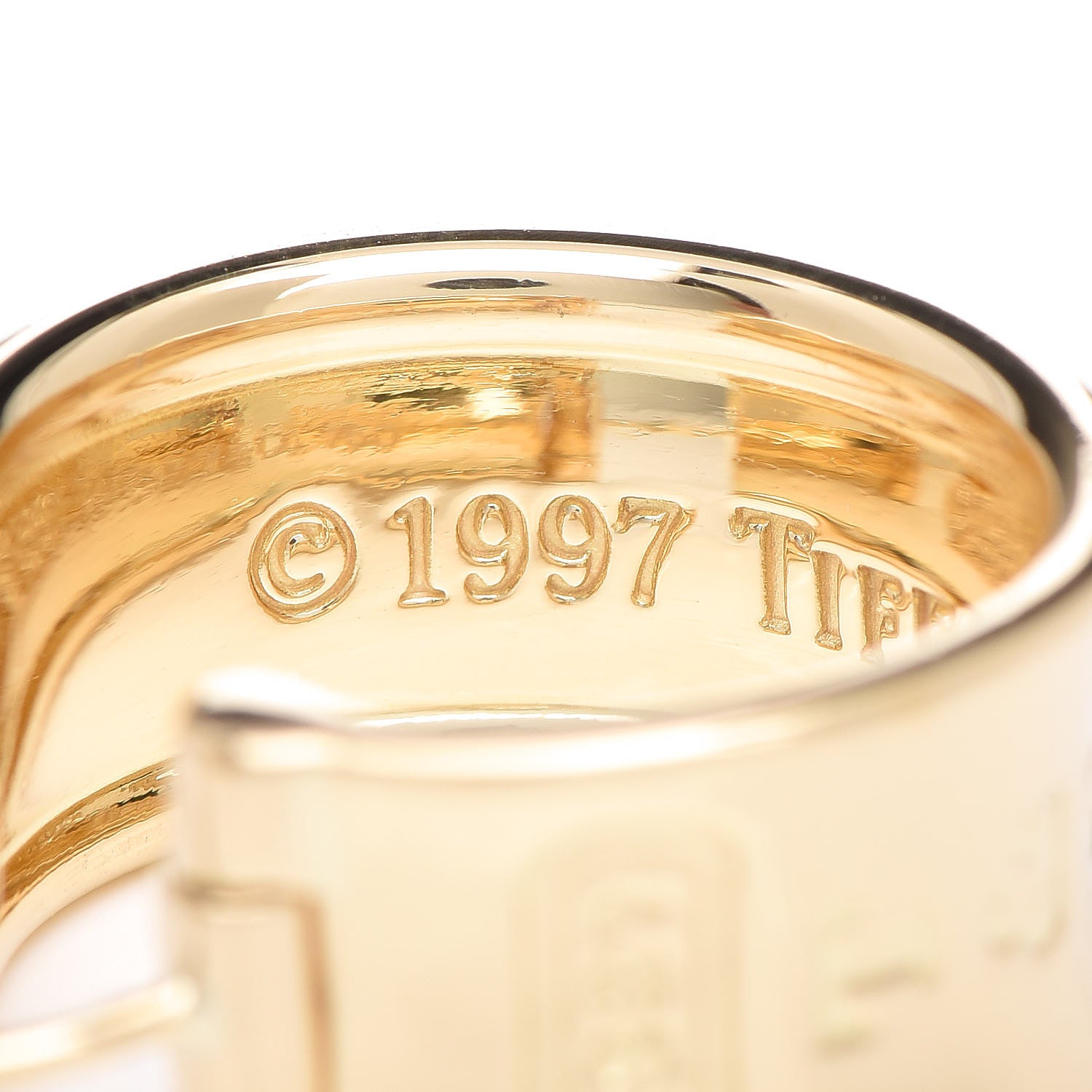 Tiffany 18K Yellow Gold 1837 Hoop Earrings 3 of 6