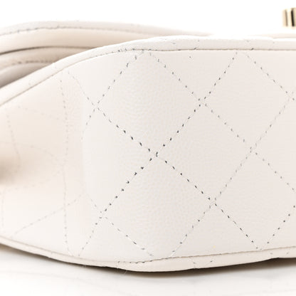 Chanel Caviar Quilted Small Double Flap White 9 of 10