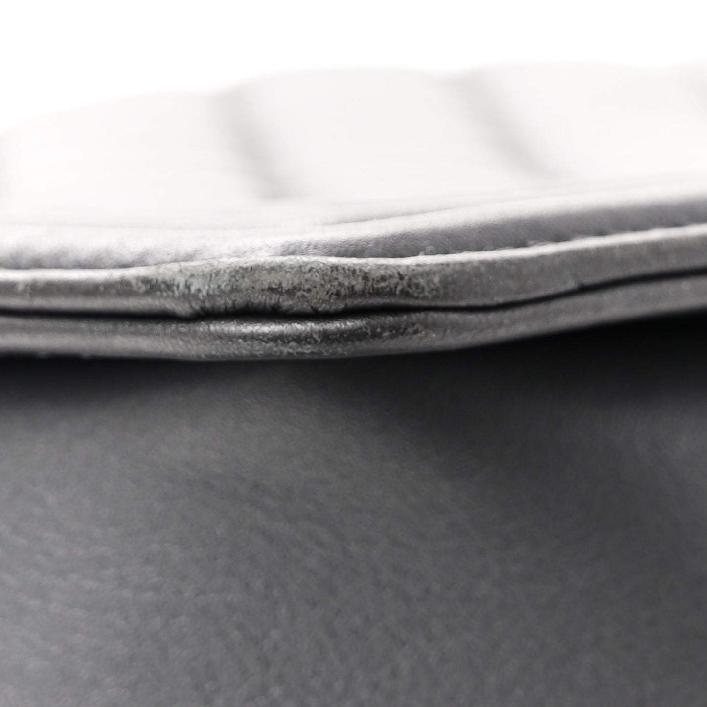 Metallic Lambskin Quilted New Medium Boy Flap Dark Silver