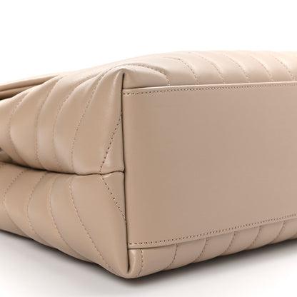 Saint Laurent Calfskin Y Quilted Monogram Medium Loulou Chain Satchel Dark Beige 11 of 12