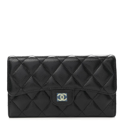 Chanel Caviar Quilted Large Flap Wallet Black 1 of 9