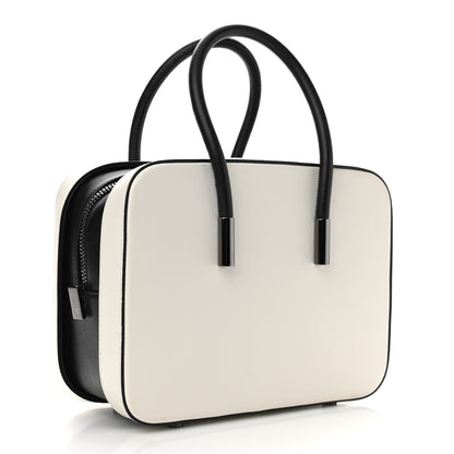 Tom Ford Calfskin Top Handle Bag White Black 3 of 19