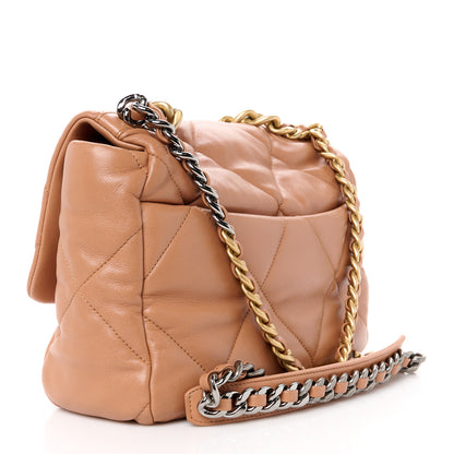 Chanel Lambskin Quilted Large Chanel 19 Flap Brown 3 of 10