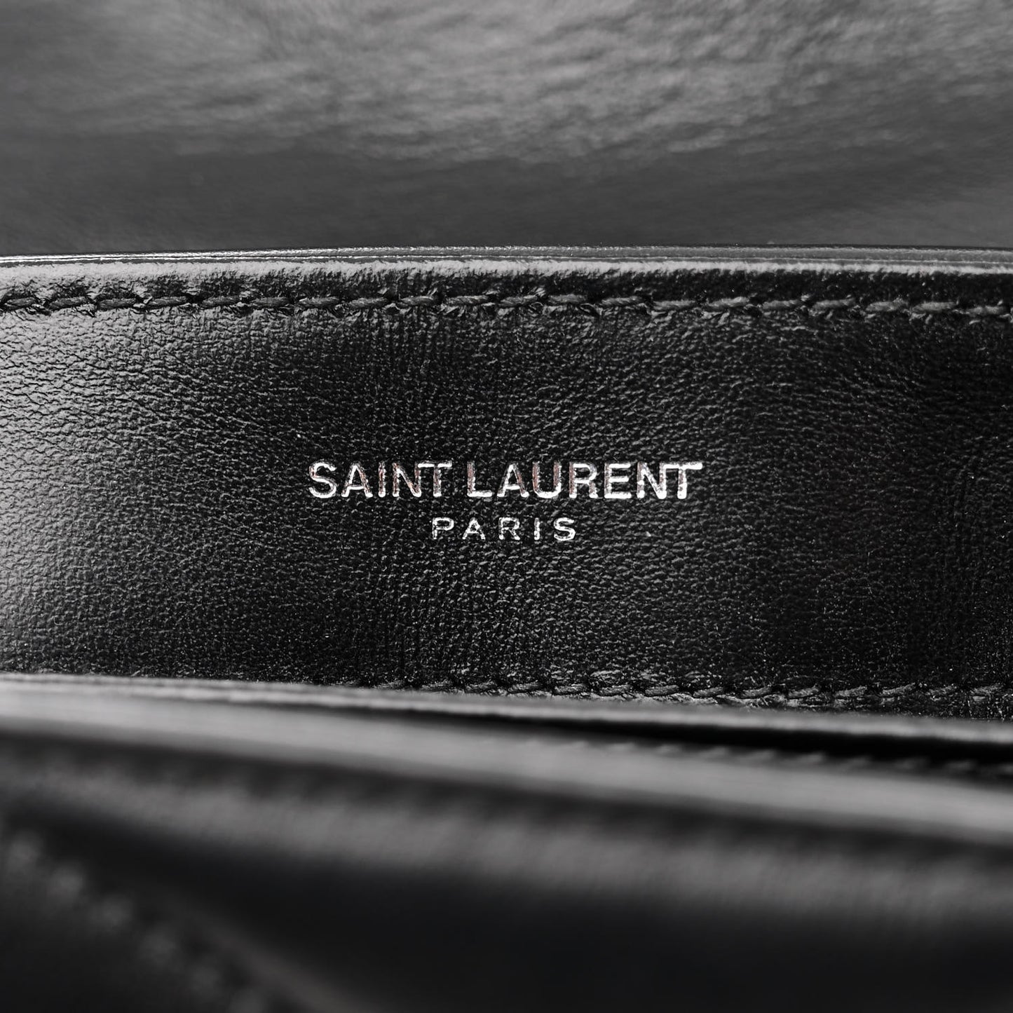 SAINT LAURENT Calfskin Y Quilted Monogram Toy Loulou Crossbody Bag Black